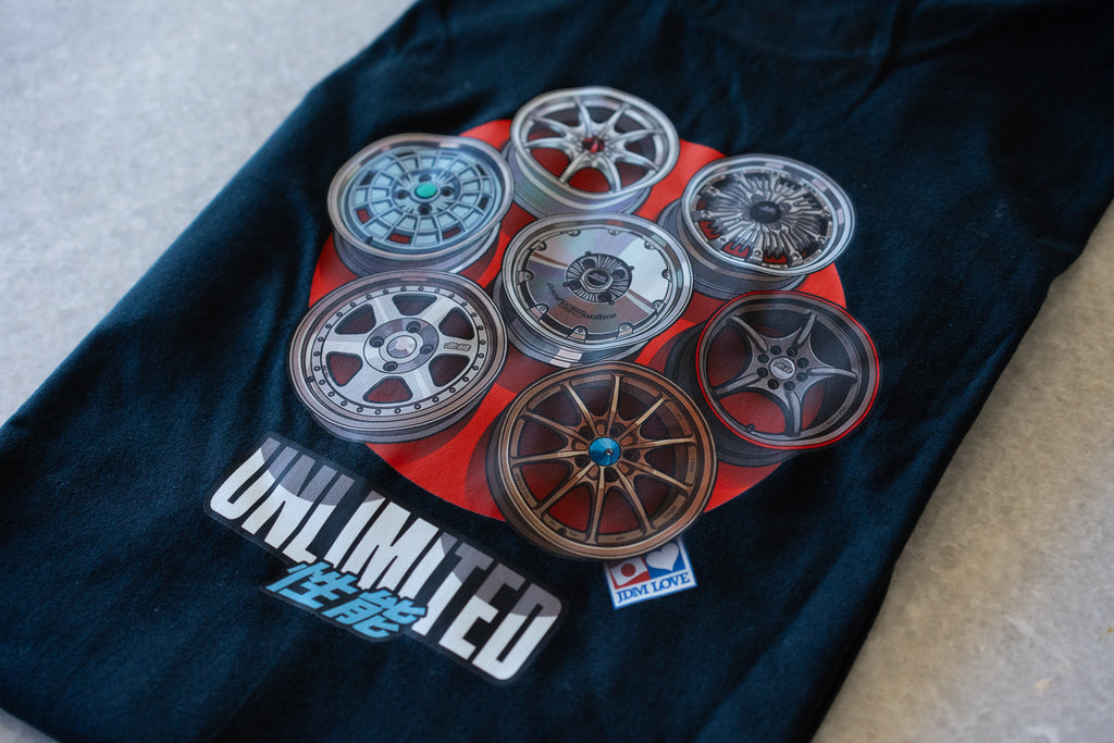 Closeup Tshirt T-shirt Red Mugen Acura Honda MF10 MF-10 RNR MF8 MF-8 M7 CF-48 Power Unlimited Infinite Black Rear Back