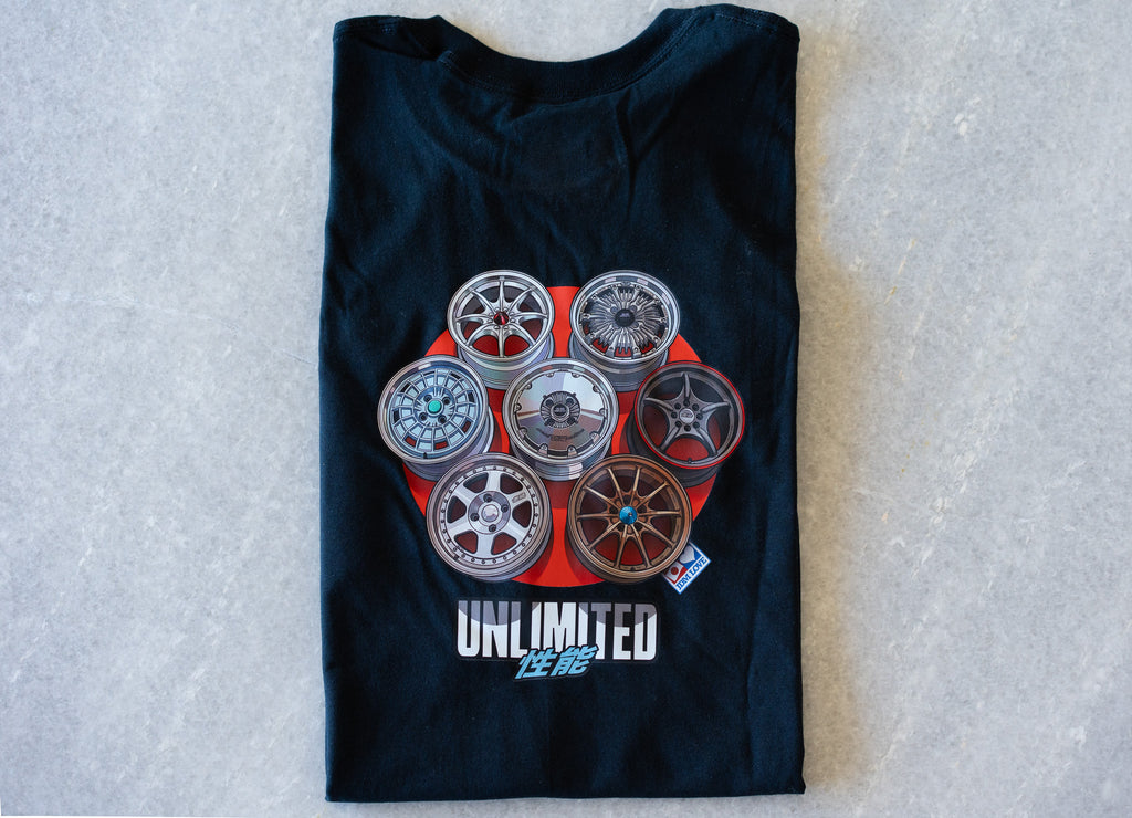 Closeup Tshirt T-shirt Red Mugen Acura Honda MF10 MF-10 RNR MF8 MF-8 M7 CF-48 Power Unlimited Infinite Black Rear Back