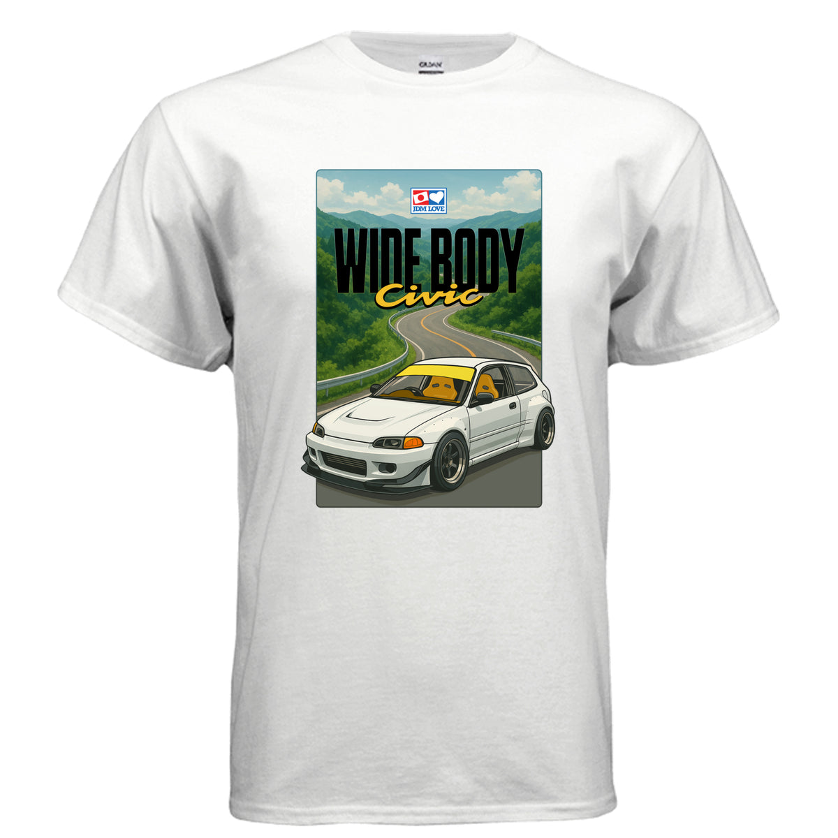 Tshirt T-shirt Japan Hakone White Hatchback with Fender Flares Mock