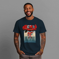 Person Wearing Tshirt T-shirt 80's and 90's RX-7 Anime Parody Graphic JDM Illustration